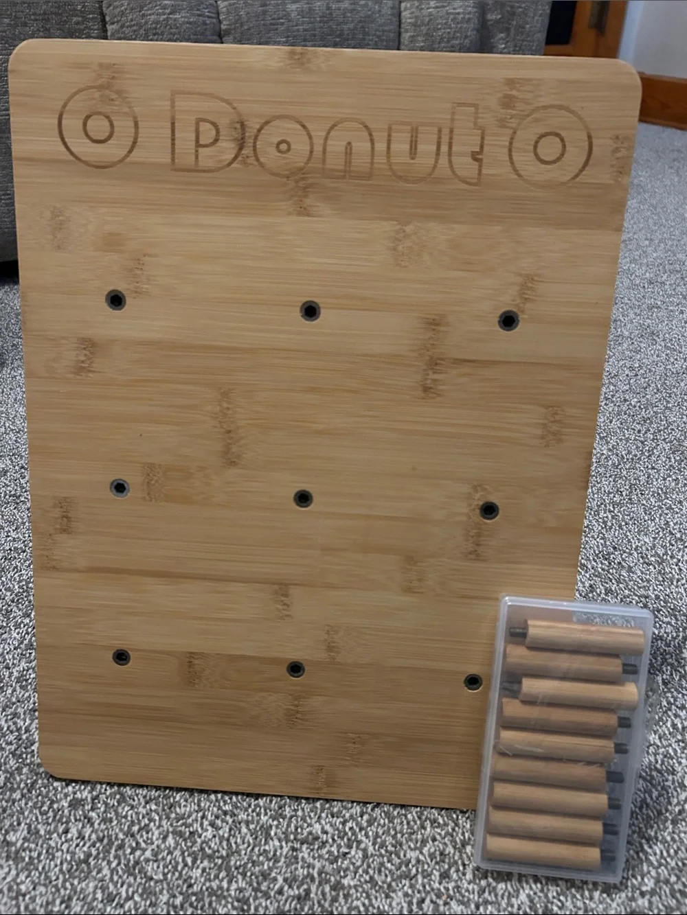 Odorless Bamboo Donut Display Rack - Natural Wood